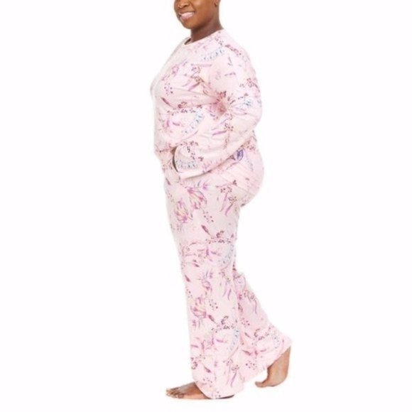 FLORA NIKROOZ Pajama Set Pink Blush Botanical Kathy - Large - Picture 5 of 6